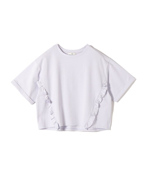 SHIPS(シップス)の「【WEB限定】〈接触冷感〉オーガニック コットン フリル TEE(Tシャツ/カットソー・レディース・ダークグレー/ライラック/オフホワイト・ONESIZE)」の21枚目の写真