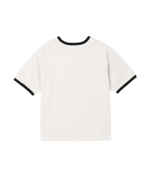 MILKFED.(ミルクフェド)の「HEART LOGO FLOCK PRINT RINGER TEE(Tシャツ/カットソー・レディース・ライトブルー/オートミール/チャコール・S/M)」の19枚目の写真