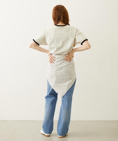 MILKFED.(ミルクフェド)の「HEART LOGO FLOCK PRINT RINGER TEE(Tシャツ/カットソー・レディース・ライトブルー/オートミール/チャコール・S/M)」の11枚目の写真