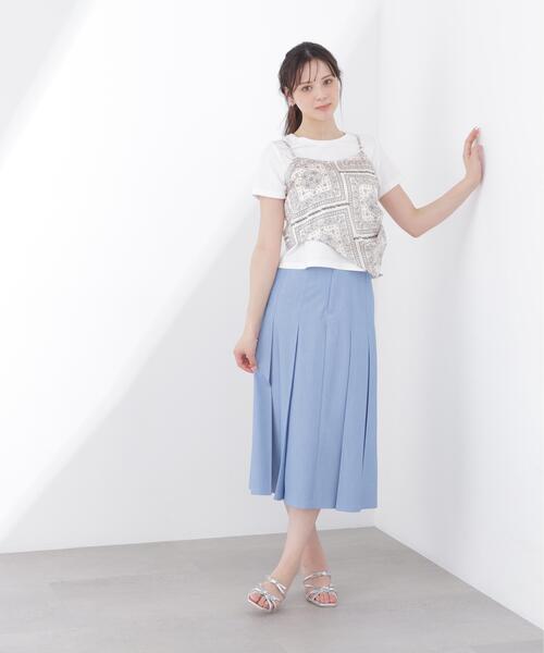 EDIT COLOGNE（エディットコロン）の「＜Ｅ＞ビスチェ付きカットソー / 1216167400（Tシャツ/カットソー・レディース・ベージュ/ライトグリーン・FREE）」の10枚目の写真