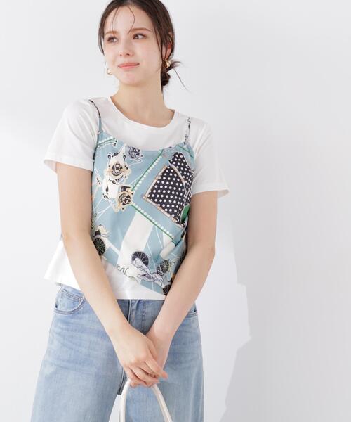 EDIT COLOGNE（エディットコロン）の「＜Ｅ＞ビスチェ付きカットソー / 1216167400（Tシャツ/カットソー・レディース・ベージュ/ライトグリーン・FREE）」の13枚目の写真