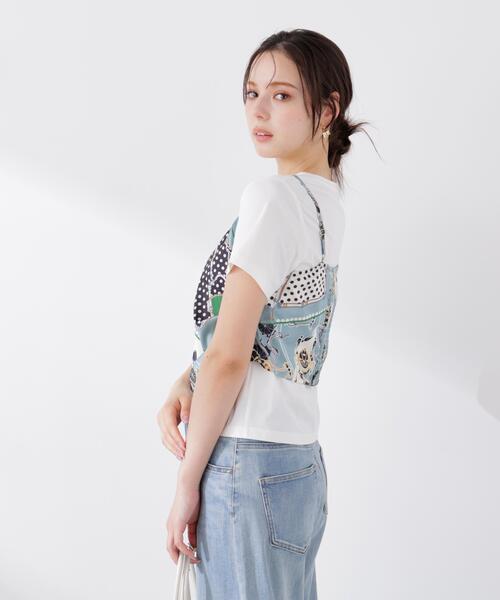 EDIT COLOGNE（エディットコロン）の「＜Ｅ＞ビスチェ付きカットソー / 1216167400（Tシャツ/カットソー・レディース・ベージュ/ライトグリーン・FREE）」の14枚目の写真