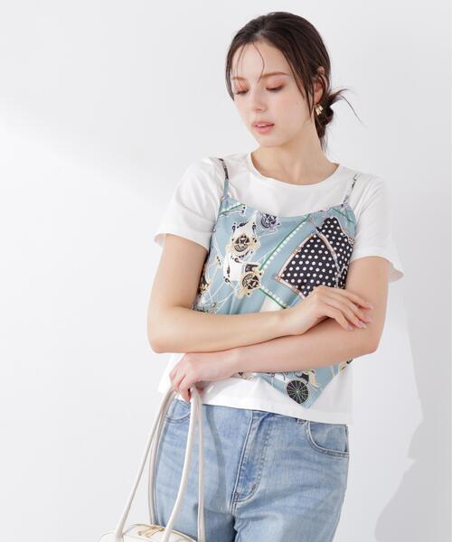EDIT COLOGNE（エディットコロン）の「＜Ｅ＞ビスチェ付きカットソー / 1216167400（Tシャツ/カットソー・レディース・ベージュ/ライトグリーン・FREE）」の18枚目の写真
