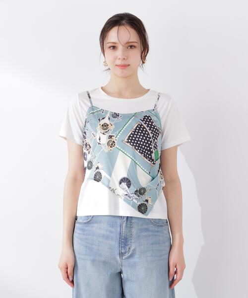 EDIT COLOGNE（エディットコロン）の「＜Ｅ＞ビスチェ付きカットソー / 1216167400（Tシャツ/カットソー・レディース・ベージュ/ライトグリーン・FREE）」の20枚目の写真