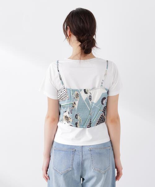 EDIT COLOGNE（エディットコロン）の「＜Ｅ＞ビスチェ付きカットソー / 1216167400（Tシャツ/カットソー・レディース・ベージュ/ライトグリーン・FREE）」の22枚目の写真