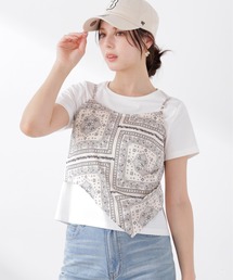 EDIT COLOGNE | ＜Ｅ＞ビスチェ付きカットソー / 1216167400(Tシャツ/カットソー)