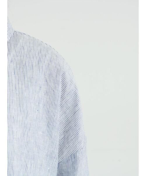 Samansa Mos2（サマンサ モスモス）の「リネンシャツ（シャツ/ブラウス・レディース・オフホワイト/ベージュ/チェック/ストライプ・F）」の14枚目の写真