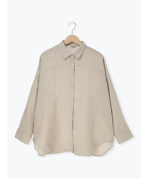 Samansa Mos2（サマンサ モスモス）の「リネンシャツ（シャツ/ブラウス・レディース・オフホワイト/ベージュ/チェック/ストライプ・F）」の19枚目の写真