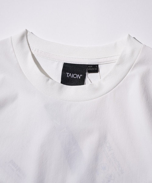 TAION（タイオン）の「TAION / タイオン FUCTION T-SHIRTS <RELAXED LOOSE> (TAION-TS01BS-OS) 機能素材 オーバーサイズTシャツ（Tシャツ/カットソー・メンズ・ブラック/チャコールグレー/ダークネイビー/ホワイト・SMALL/MEDIUM/LARGE/X-LARGE）」の14枚目の写真