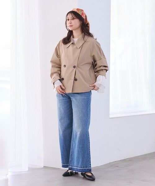 VIS（ビス）の「アソート柄スカーフ 90cm（バンダナ/スカーフ・レディース・ブルー系その他/ベージュ系その他・FREE）」の4枚目の写真