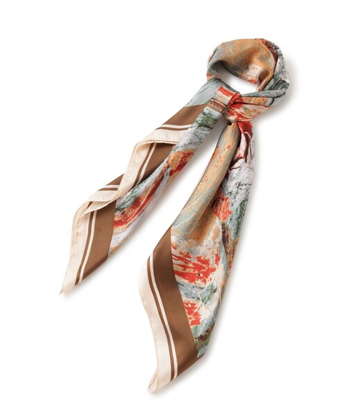 VIS（ビス）の「アソート柄スカーフ 90cm（バンダナ/スカーフ・レディース・ブルー系その他/ベージュ系その他・FREE）」の12枚目の写真