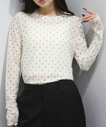 CECIL McBEE（セシルマクビー）の「パワーネットクルーネックプルオーバー（Tシャツ/カットソー）」