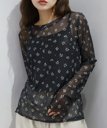 CECIL McBEE（セシルマクビー）の「パワーネットクルーネックプルオーバー（Tシャツ/カットソー）」