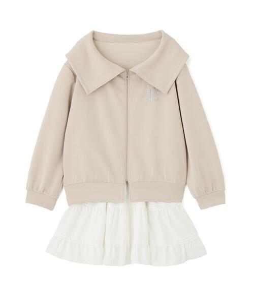 JILL by JILL STUART（ジルバイジルスチュアート）の「ビッグカラーパーカーティアードミニスカートセット（ワンピース・レディース・グレー/グレー系その他/ピンク・FREE）」の6枚目の写真