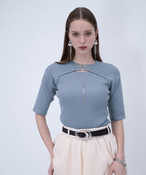 HARE（ハレ）の「モードカナグニットトップス(HARE)（ニット/セーター・レディース・ブルー/ブラック/グリーン・FREE）」の18枚目の写真