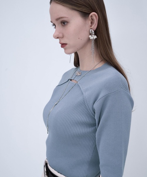 HARE（ハレ）の「モードカナグニットトップス(HARE)（ニット/セーター・レディース・ブルー/ブラック/グリーン・FREE）」の9枚目の写真