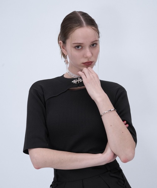 HARE（ハレ）の「モードカナグニットトップス(HARE)（ニット/セーター・レディース・ブルー/ブラック/グリーン・FREE）」の22枚目の写真