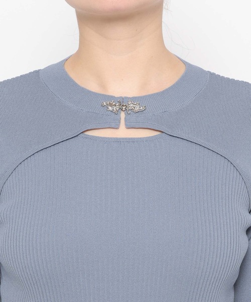 HARE（ハレ）の「モードカナグニットトップス(HARE)（ニット/セーター・レディース・ブルー/ブラック/グリーン・FREE）」の13枚目の写真