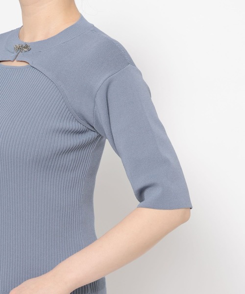 HARE（ハレ）の「モードカナグニットトップス(HARE)（ニット/セーター・レディース・ブルー/ブラック/グリーン・FREE）」の14枚目の写真