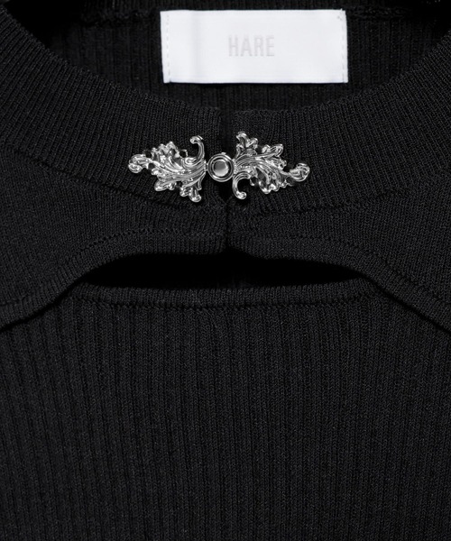 HARE（ハレ）の「モードカナグニットトップス(HARE)（ニット/セーター・レディース・ブルー/ブラック/グリーン・FREE）」の7枚目の写真