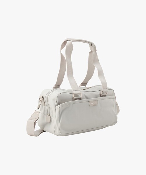 agnes b.(アニエスベー)の「ナイロン 2way ラージ ボストンバッグ "My bag" RAT01-12(ボストンバッグ・レディース・ベージュ・FREE)」の3枚目の写真