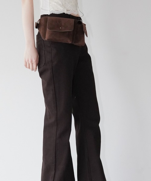 chuclla(チュクラ)の「セミフレアパンツ chw26s159(その他パンツ・レディース・ダークブラウン/オフホワイト・L/M/S)」の17枚目の写真