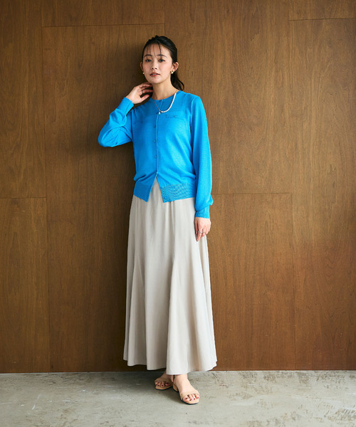 CROSS FUNCTION（クロスファンクション）の「《洗える》サマ美え フロントポケットシアーカーディガン【CROSS FUNCTION/クロスファンクション】（カーディガン/ボレロ・レディース・ブラック/ブルー/ベージュ/ライトグレー・M/L/LL）」の13枚目の写真