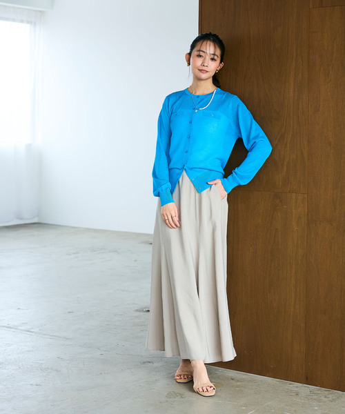 CROSS FUNCTION（クロスファンクション）の「《洗える》サマ美え フロントポケットシアーカーディガン【CROSS FUNCTION/クロスファンクション】（カーディガン/ボレロ・レディース・ブラック/ブルー/ベージュ/ライトグレー・M/L/LL）」の15枚目の写真