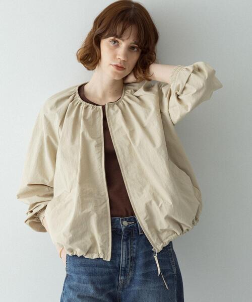 URBAN RESEARCH Sonny Label（アーバンリサーチサニーレーベル）の「『UR TECH』バルーンショートブルゾン（ブルゾン・レディース・ブラック/アイボリー/ベージュ・FREE）」の3枚目の写真
