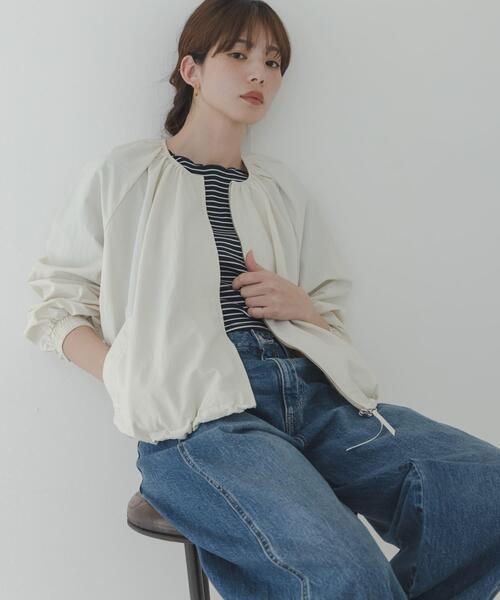 URBAN RESEARCH Sonny Label（アーバンリサーチサニーレーベル）の「『UR TECH』バルーンショートブルゾン（ブルゾン・レディース・ブラック/アイボリー/ベージュ・FREE）」の21枚目の写真