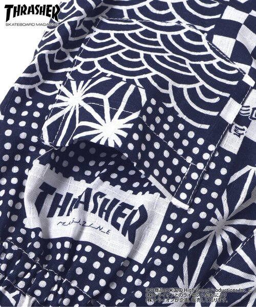 Ampersand（アンパサンド）の「THRASHER　甚平（浴衣・キッズ・ネイビー/オフホワイト・110/100/90/80/140/130/120）」の15枚目の写真