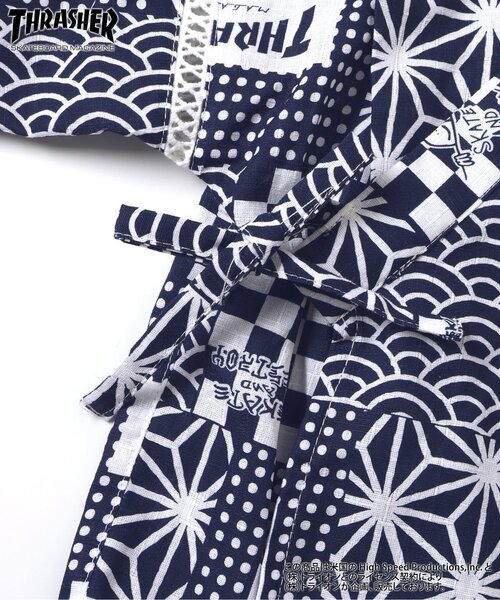 Ampersand（アンパサンド）の「THRASHER　甚平（浴衣・キッズ・ネイビー/オフホワイト・110/100/90/80/140/130/120）」の20枚目の写真