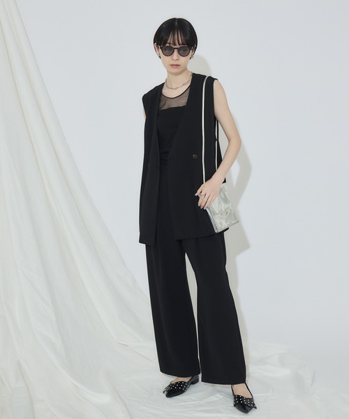 Paradise Picnic（パラダイスピクニック）の「cloche クールストレッチベスト（ベスト・レディース・ベージュ/チャコールグレー/ブラック・FREE）」の11枚目の写真