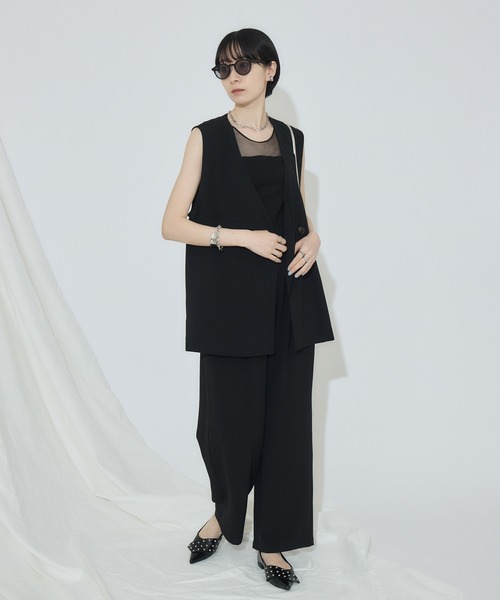 Paradise Picnic（パラダイスピクニック）の「cloche クールストレッチベスト（ベスト・レディース・ベージュ/チャコールグレー/ブラック・FREE）」の12枚目の写真