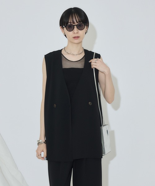 Paradise Picnic（パラダイスピクニック）の「cloche クールストレッチベスト（ベスト・レディース・ベージュ/チャコールグレー/ブラック・FREE）」の5枚目の写真