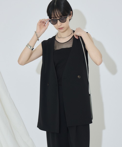 Paradise Picnic（パラダイスピクニック）の「cloche クールストレッチベスト（ベスト・レディース・ベージュ/チャコールグレー/ブラック・FREE）」の6枚目の写真