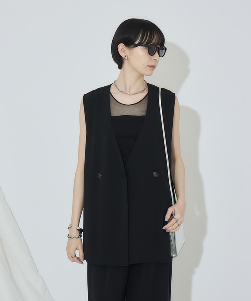 Paradise Picnic（パラダイスピクニック）の「cloche クールストレッチベスト（ベスト・レディース・ベージュ/チャコールグレー/ブラック・FREE）」の7枚目の写真