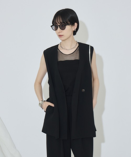 Paradise Picnic（パラダイスピクニック）の「cloche クールストレッチベスト（ベスト・レディース・ベージュ/チャコールグレー/ブラック・FREE）」の9枚目の写真