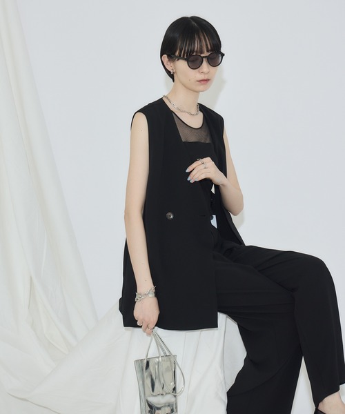 Paradise Picnic（パラダイスピクニック）の「cloche クールストレッチベスト（ベスト・レディース・ベージュ/チャコールグレー/ブラック・FREE）」の14枚目の写真