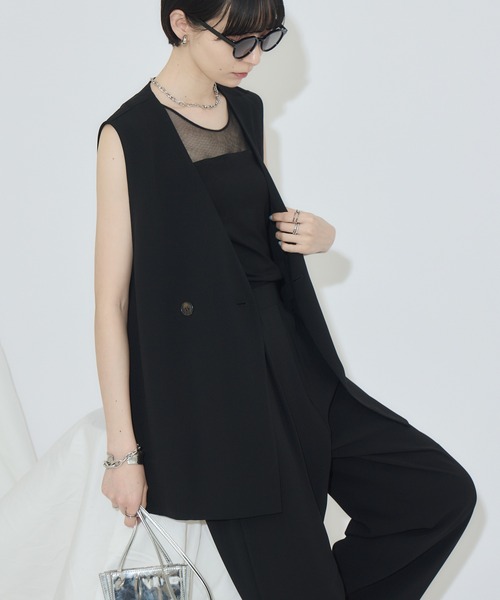 Paradise Picnic（パラダイスピクニック）の「cloche クールストレッチベスト（ベスト・レディース・ベージュ/チャコールグレー/ブラック・FREE）」の16枚目の写真