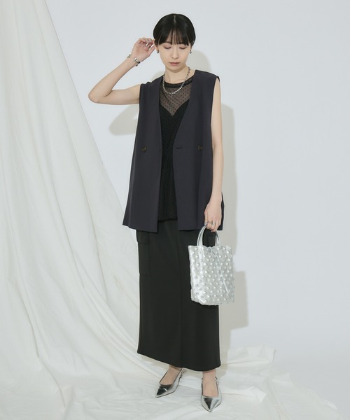 Paradise Picnic（パラダイスピクニック）の「cloche クールストレッチベスト（ベスト・レディース・ベージュ/チャコールグレー/ブラック・FREE）」の21枚目の写真