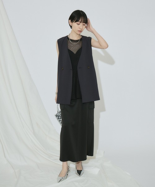 Paradise Picnic（パラダイスピクニック）の「cloche クールストレッチベスト（ベスト・レディース・ベージュ/チャコールグレー/ブラック・FREE）」の22枚目の写真