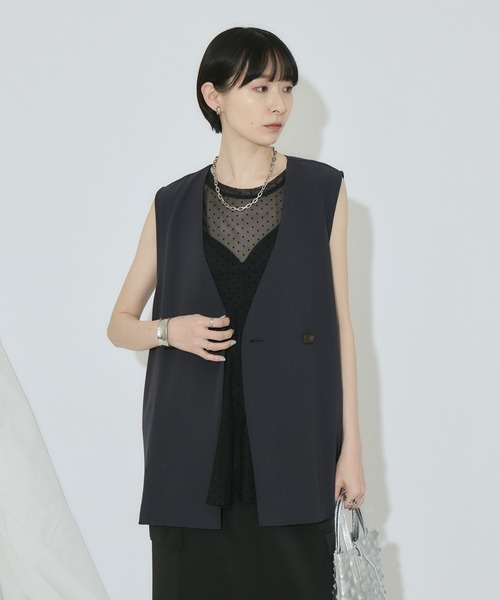 Paradise Picnic（パラダイスピクニック）の「cloche クールストレッチベスト（ベスト・レディース・ベージュ/チャコールグレー/ブラック・FREE）」の18枚目の写真