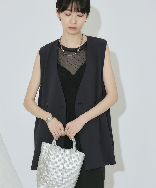 Paradise Picnic（パラダイスピクニック）の「cloche クールストレッチベスト（ベスト・レディース・ベージュ/チャコールグレー/ブラック・FREE）」の17枚目の写真