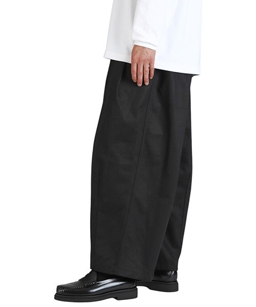 is-ness（イズネス）の「is-ness / イズネス：BALLOON EZ PANTS：28PT01T01-2-25AW[NOA]（デニムパンツ・メンズ・ブラック/ベージュ・M/L）」の9枚目の写真