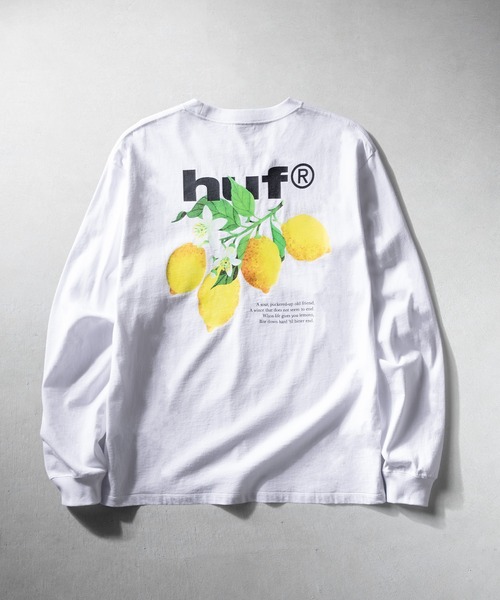 HUF(ハフ)の「SOUR LEMON LS TEE(Tシャツ/カットソー・メンズ・ブラック/ホワイト/ネイビー・S/M/L/XL)」の2枚目の写真