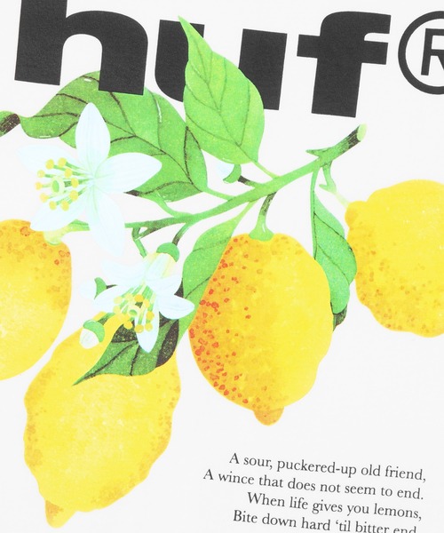 HUF(ハフ)の「SOUR LEMON LS TEE(Tシャツ/カットソー・メンズ・ブラック/ホワイト/ネイビー・S/M/L/XL)」の21枚目の写真