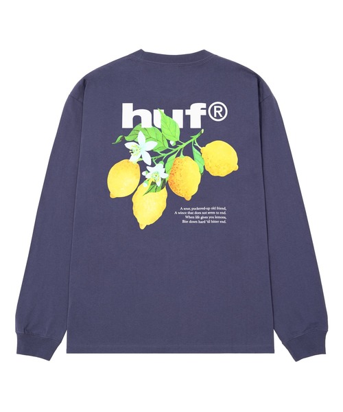 HUF(ハフ)の「SOUR LEMON LS TEE(Tシャツ/カットソー・メンズ・ブラック/ホワイト/ネイビー・S/M/L/XL)」の10枚目の写真