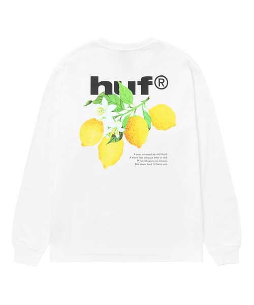 HUF(ハフ)の「SOUR LEMON LS TEE(Tシャツ/カットソー・メンズ・ブラック/ホワイト/ネイビー・S/M/L/XL)」の6枚目の写真