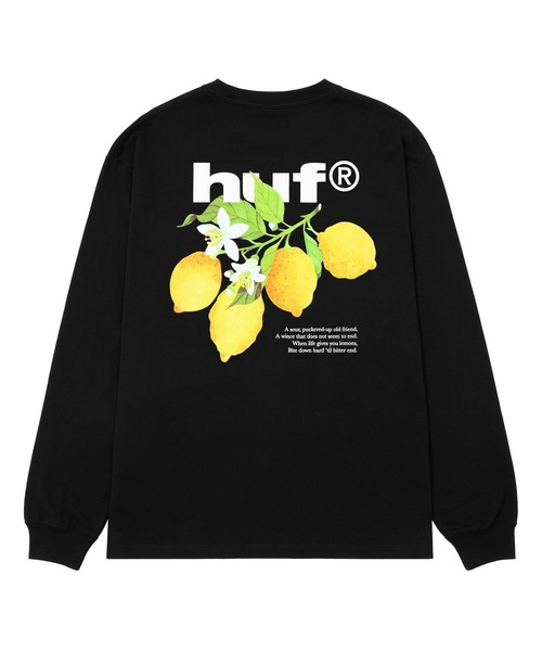 HUF(ハフ)の「SOUR LEMON LS TEE(Tシャツ/カットソー・メンズ・ブラック/ホワイト/ネイビー・S/M/L/XL)」の8枚目の写真